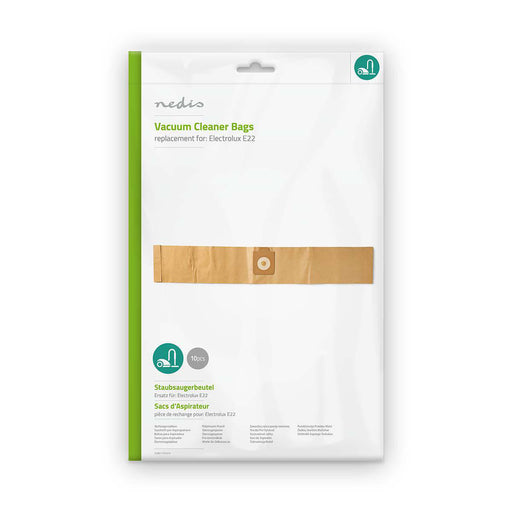 Nedis Vacuum Cleaner Bag - 10 pcs, Paper, Most sold for: Electrolux, Most sold for: Electrolux - Brown