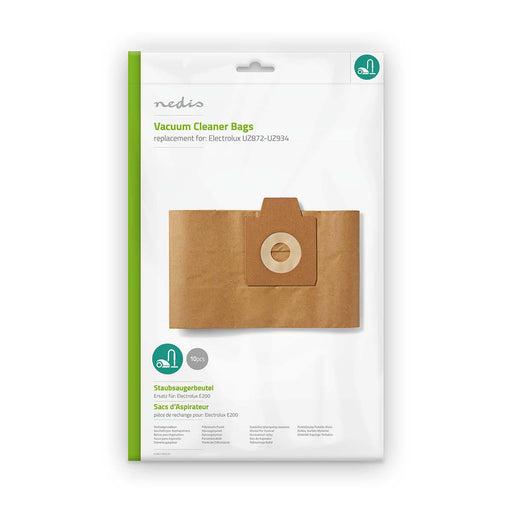 Nedis Vacuum Cleaner Bag - 10 pcs, Paper, Most sold for: Electrolux, Most sold for: Electrolux - Brown