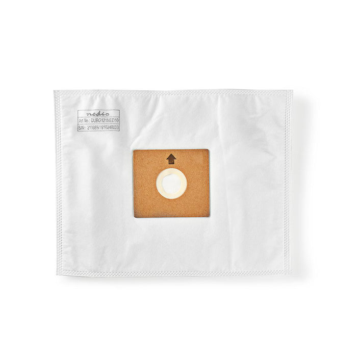 Nedis Vacuum Cleaner Bag - 10 pcs, Synthetic, Most sold for: Nedis® VCBG300-Series, Most sold for: Nedis® VCBG300-Series - White