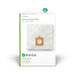 Nedis Vacuum Cleaner Bag - 4 pcs, Synthetic, Most sold for: AEG / Electrolux, Most sold for: AEG / Electrolux - White