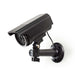 Nedis Dummy Security Camera - Bullet, IP44, Battery Powered / Solar Powered, Including wall mount - Black