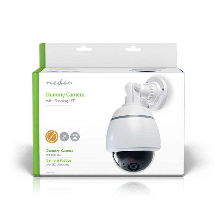 Nedis Dummy Security Camera - Dome, Battery Powered, Indoor, Indoor - White