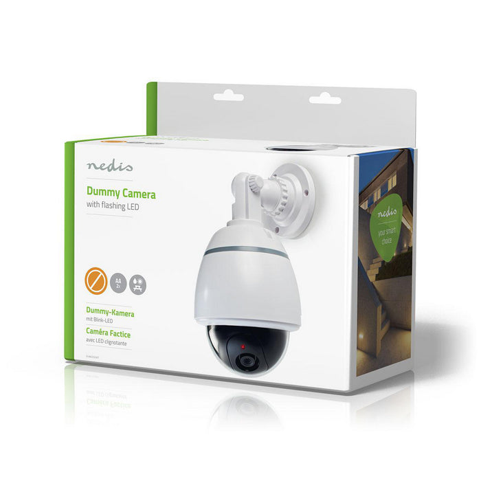 Nedis Dummy Security Camera - Dome, Battery Powered, Indoor, Indoor - White