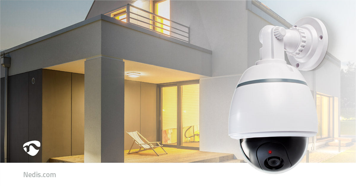 Nedis Dummy Security Camera - Dome, Battery Powered, Indoor, Indoor - White