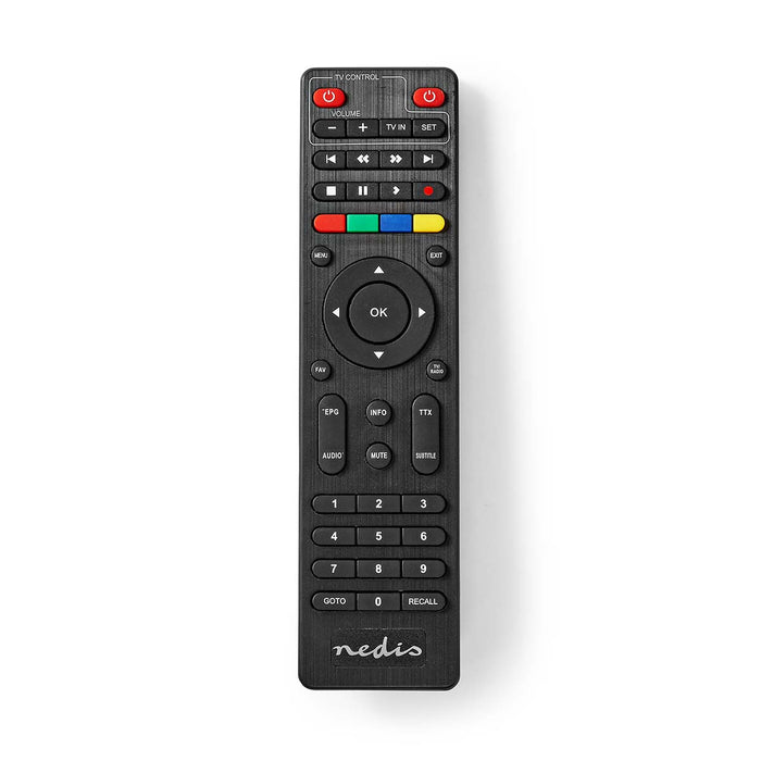 Nedis DVB-T2 Receiver - Free To Air (FTA), 480i / 480p / 576i / 576p / 720p / 1080i / 1080p, H.265, Remote controlled - Black