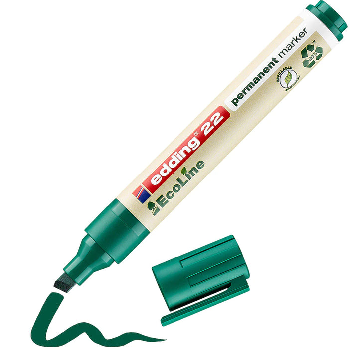 Sharpie Odor 22 Ecoline Permanent Marker Recycled Meißelspitze Arm 10 Stück Grün