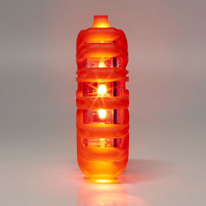 Nedis LED Warning Light - Operation modes: Alternate / Double Blink / Fast Blink / Flashlight / Quad Blink / Rotate / Slow Blink / Solid on High / Solid on Low / SOS, Power source type, 1x CR123A, Magnetic - Orange / Transparent