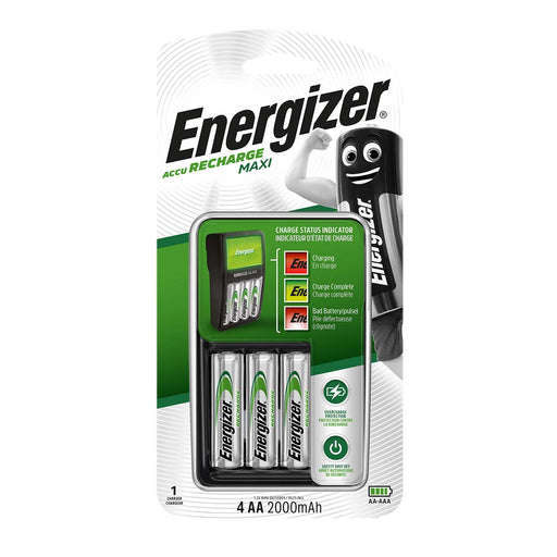 Energizer NiMH Battery Charger AA/AAA 4x AA/HR6 2000 mAh