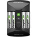 Energizer NiMH Battery Charger AA / AAA - 1.2 V DC, 4x AA/HR6 2000 mAh, Euro / Type-C (CEE 7/16), Battery type: AA - Black