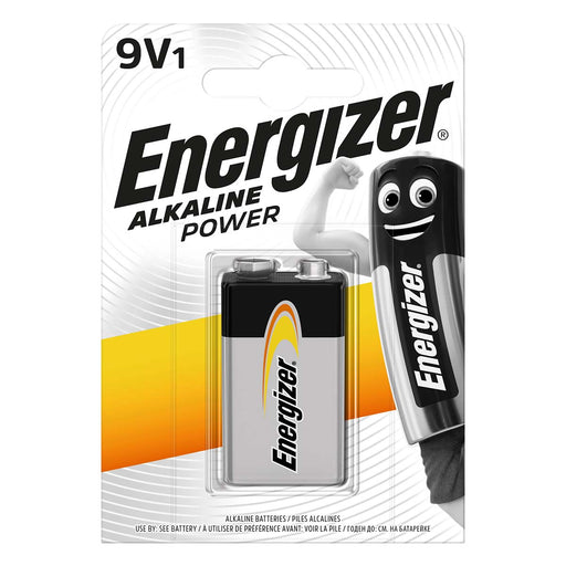 Energizer Alkaline Battery 9V - 6LR61 - 1-Blister, 