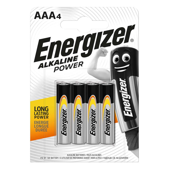 Energizer Alkaline Battery AAA - 1.5 V DC - 4-Blister, 