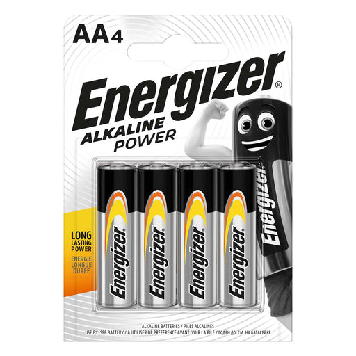 Energizer Alkaline Battery AA - 1.5 V DC - 4-Blister, 