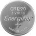 Energizer Lithium Button Cell Battery CR1220 - 3 V DC, 37 mAh, 1-Blister, 1-Blister - Silver