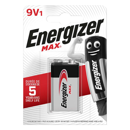 Energizer Alkaline Battery 9V - 6LR61 - 1-Blister, 