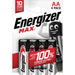 Energizer Alkaline Battery AA - 1.5 V DC - 4-Blister, 