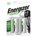 Energizer Rechargeable NiMH Battery C - 1.2 V DC, 2500 mAh, Precharged, HR14 - Silver