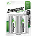 Energizer Rechargeable NiMH Battery D - 1.2 V DC, 2500 mAh, Precharged, HR20 - Silver