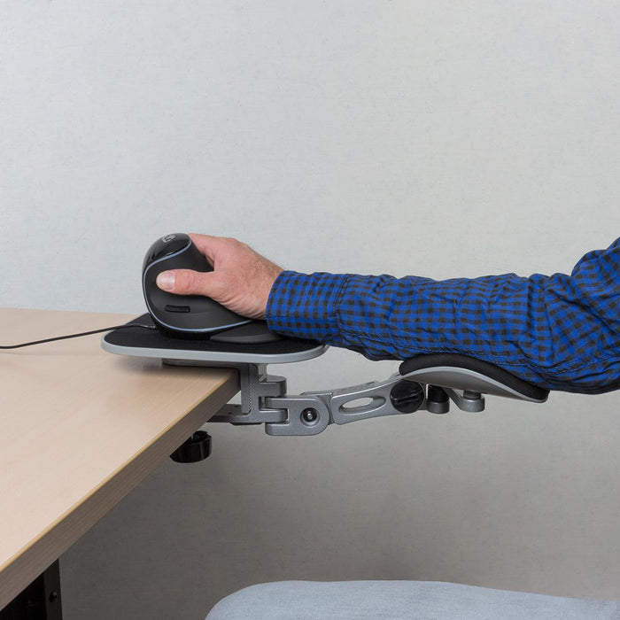 Nedis Armrest - Number of pivot points: 3 Pivot point(s), Forearm pad length: 150, Max. carrying capacity: 5 kg, Swivel angle: 90 ° - With mouse platform