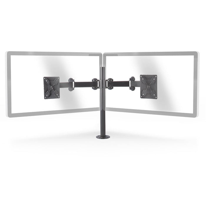 Nedis Desk Monitor Mount - 2 Screen(s), 14-24", 75x75 / 100x100, 75x75 / 100x100 - Full Motion