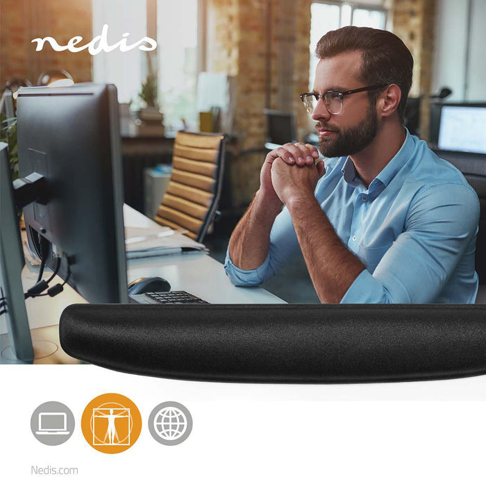 Nedis Gel Keyboard Wrist Pad - Lycra / PU - Yes, 