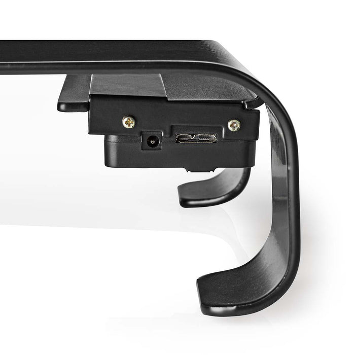 Nedis Monitor Stand - Ergonomics: Yes, Maximum carrying capacity: 18 kg, Universal, USB hub - Adjustable height: No