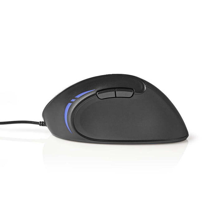 Nedis Wired Mouse - DPI: 1200 / 1800 / 2400 / 3600 dpi, Adjustable DPI, Number of buttons: 6, Right-Handed - 1.60 m