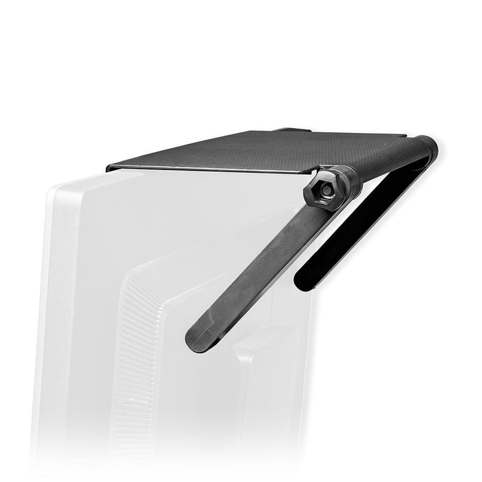 Nedis Screen Top Shelf - Used for: Desktop / Notebook, Max. carrying capacity: 6 kg, Black, Black - Plastic