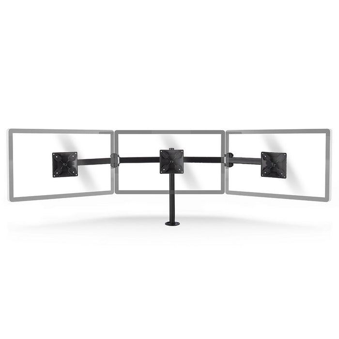 Nedis Desk Monitor Mount - 3 Screen(s), 14-24", 75x75 / 100x100, 75x75 / 100x100 - Full Motion