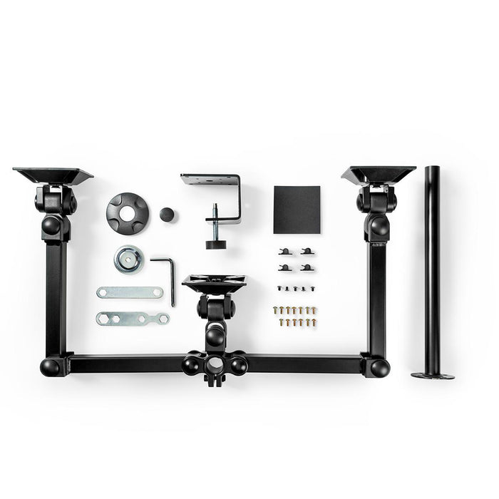 Nedis Desk Monitor Mount - 3 Screen(s), 14-24", 75x75 / 100x100, 75x75 / 100x100 - Full Motion