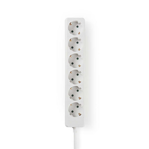 Nedis Extension Socket - Type F (CEE 7/7), 6-Way, 1.50 m, H05VV-F 3G1.5mm² - White