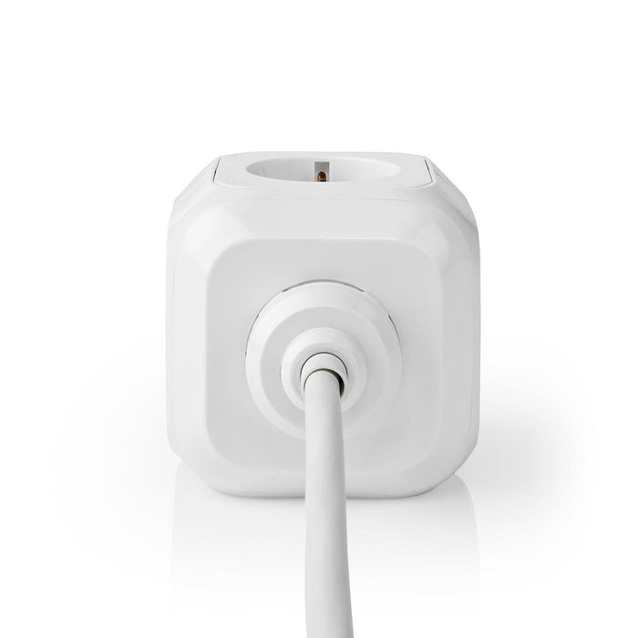 Nedis Extension Socket - Type F (CEE 7/7), 4-Way, 1.50 m, H05VV-F 3G1.5mm² - White