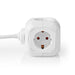 Nedis Extension Socket - Type F (CEE 7/7), 4-Way, 1.50 m, H05VV-F 3G1.5mm² - White