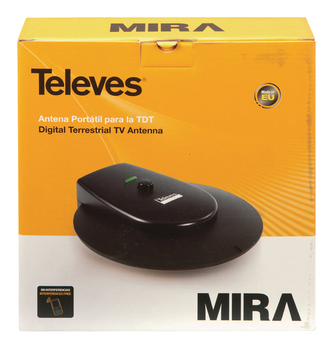 TelevÃ©s Amplified Indoor DVB-T/T2 - DAB+ Antenna 25 dB FM / VHF / UHF