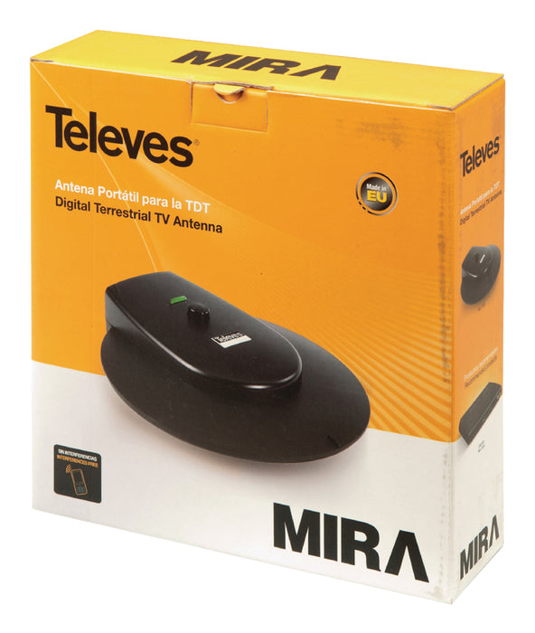 TelevÃ©s Amplified Indoor DVB-T/T2 - DAB+ Antenna 25 dB FM / VHF / UHF