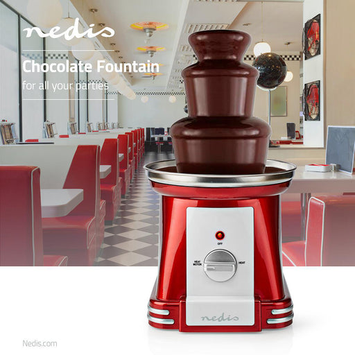 Nedis Chocolate Fontains - 90 W - Red / White, 