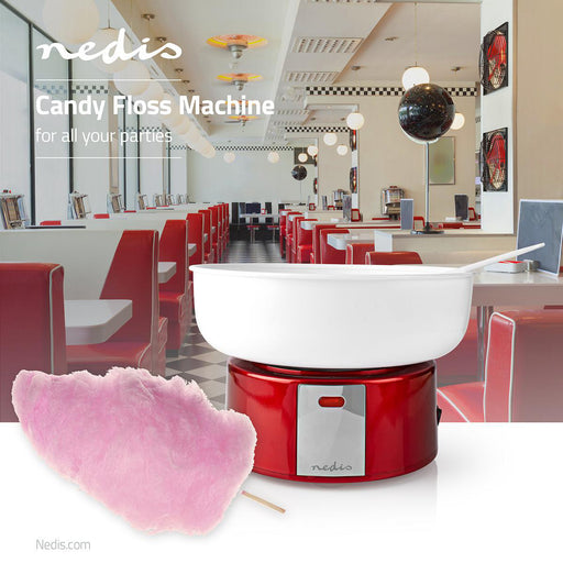 Nedis Candy Floss Machine - 500 W - Red / White, 