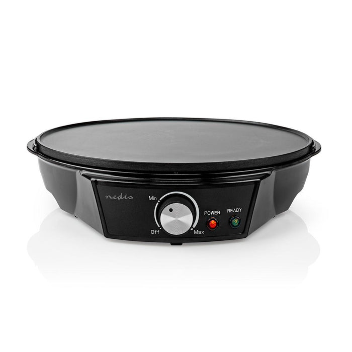 Nedis Crepe Maker - Diameter: 300 mm, 1200 W, Non stick coating, Black - Metal