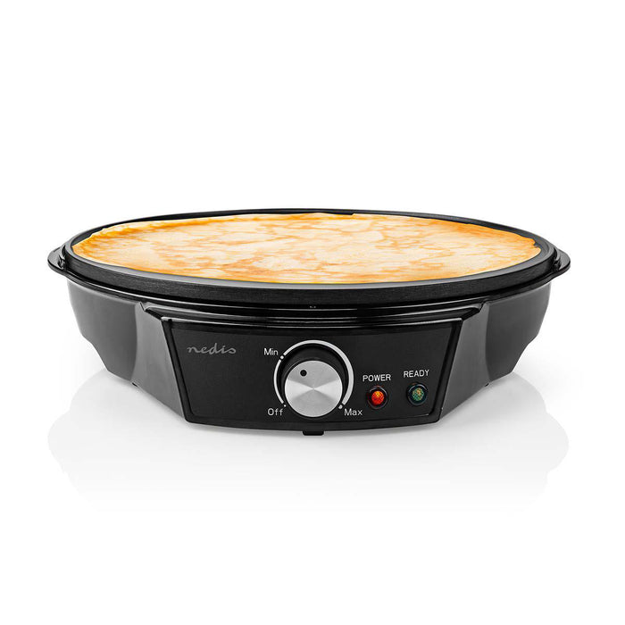 Nedis Crepe Maker - Diameter: 300 mm, 1200 W, Non stick coating, Black - Metal