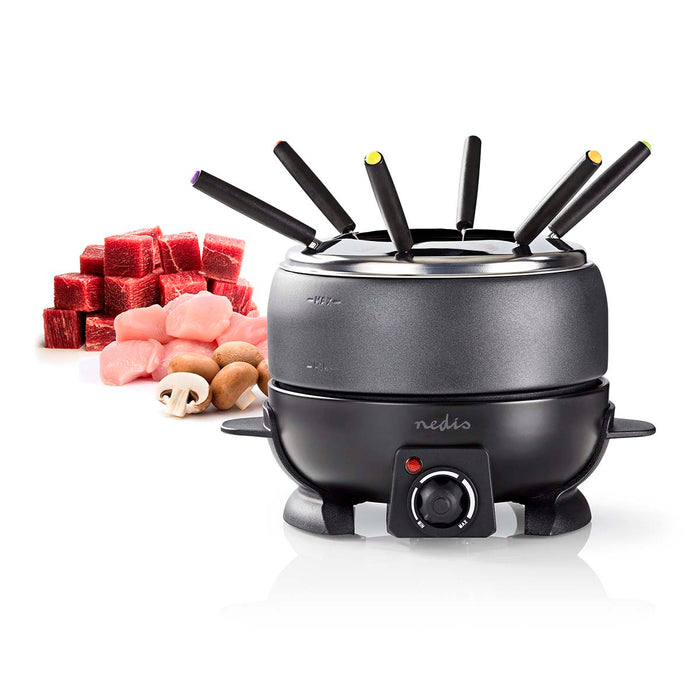 Nedis Fondue Set - 6 Persons, 2.3 l, Adjustable temperature control, Anti slip bottom - Overheating protection