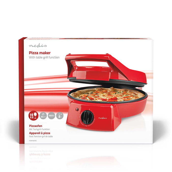 Nedis Pizza Maker & Grill - 30 cm - Adjustable temperature control - 1800 W, 