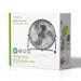 Nedis Floor Fan - 300 mm, 3-Speed, Tiltable, Tiltable - Metal