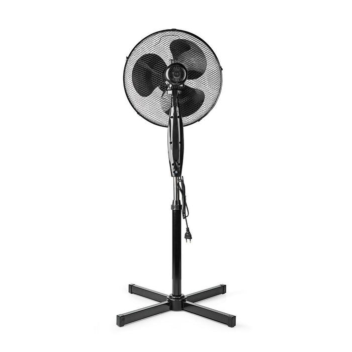 Nedis Stand Fan - Diameter: 400 mm, 3-Speed, Oscillation, Adjustable height - Black