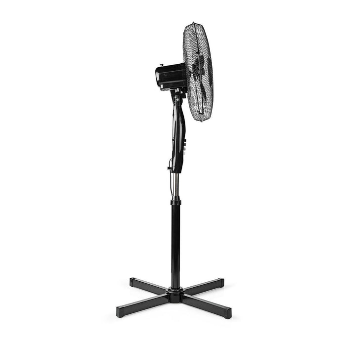 Nedis Stand Fan - Diameter: 400 mm, 3-Speed, Oscillation, Adjustable height - Black