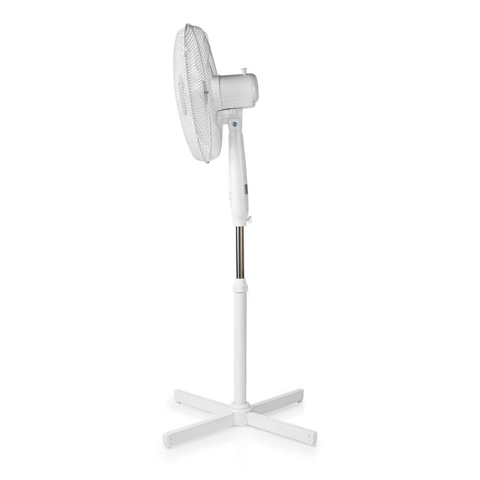 Nedis Stand Fan - Diameter: 400 mm, 3-Speed, Oscillation, Breeze modes: Natural/Sleep - White