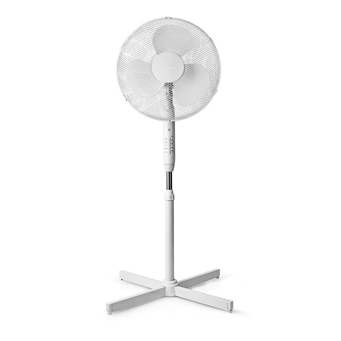 Nedis Stand Fan - Diameter: 400 mm, 3-Speed, Oscillation, Remote control - White