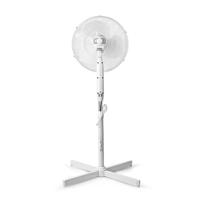 Nedis Stand Fan - Diameter: 400 mm, 3-Speed, Oscillation, Remote control - White