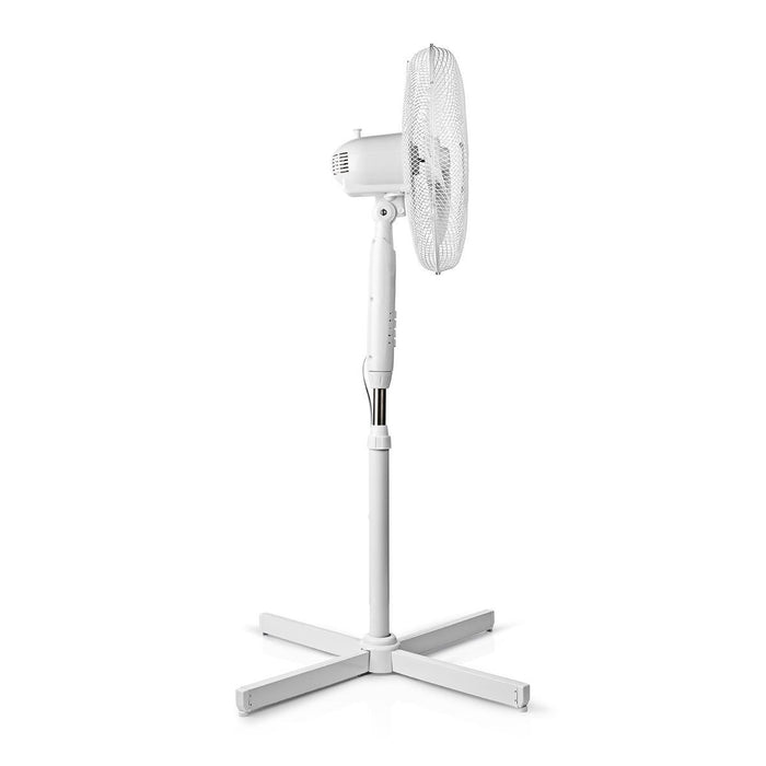 Nedis Stand Fan - Diameter: 400 mm, 3-Speed, Oscillation, Remote control - White