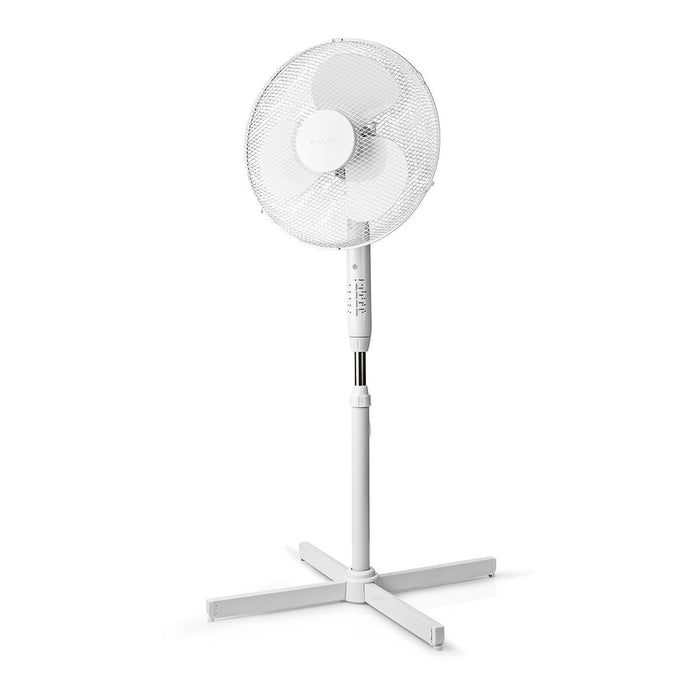 Nedis Stand Fan - Diameter: 400 mm, 3-Speed, Oscillation, Remote control - White