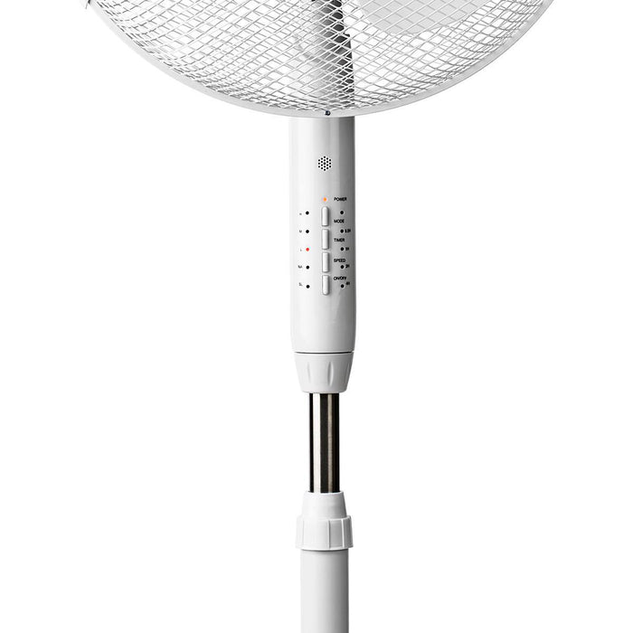 Nedis Stand Fan - Diameter: 400 mm, 3-Speed, Oscillation, Remote control - White