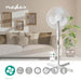 Nedis Stand Fan - Diameter: 400 mm, 3-Speed, Oscillation, Remote control - White